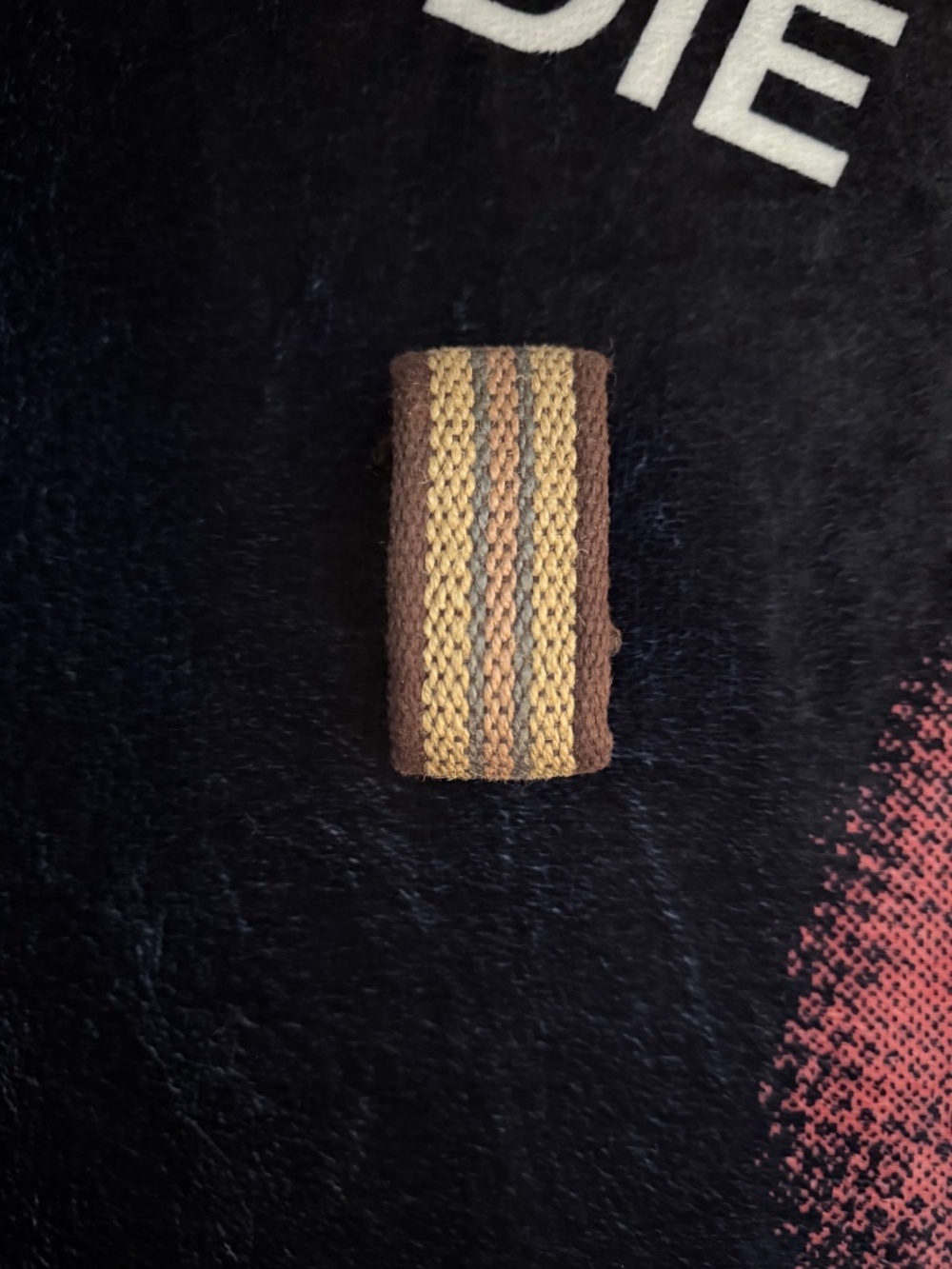 Jute Striped Snap Cuff Bracelet